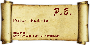Pelcz Beatrix névjegykártya